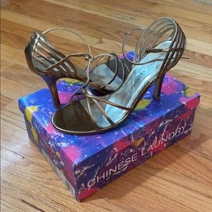 Chinese Laundry “Wesley” Bronze Heels